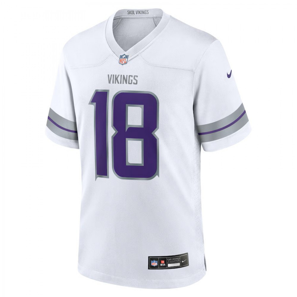 Justin Jefferson Minnesota Vikings Nike Alternate Vapor F.U.S.E. Retired Player Limited Jersey - White-GridironStore